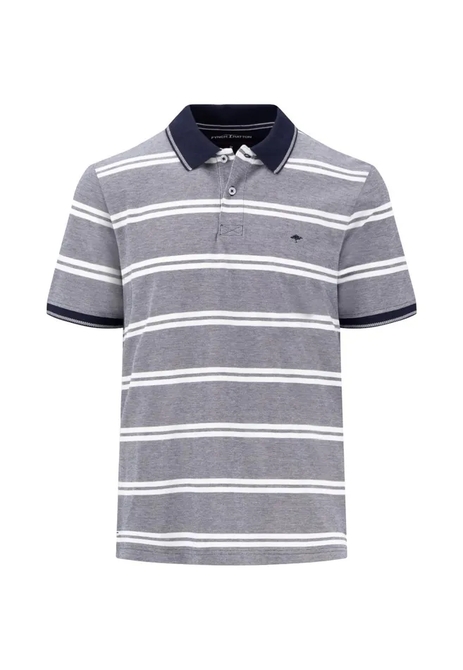 FYNCHHATTON Striped Polo Shirt Made Of Cotton Sunny Orangepeesummer Breezestrong Bluenavyturf Green Men Polo Shirt