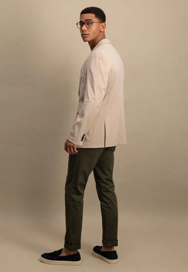 FYNCHHATTON Summer Jacket With A Subtle LogoTail Dark Navybeige Men Jackets and Coats
