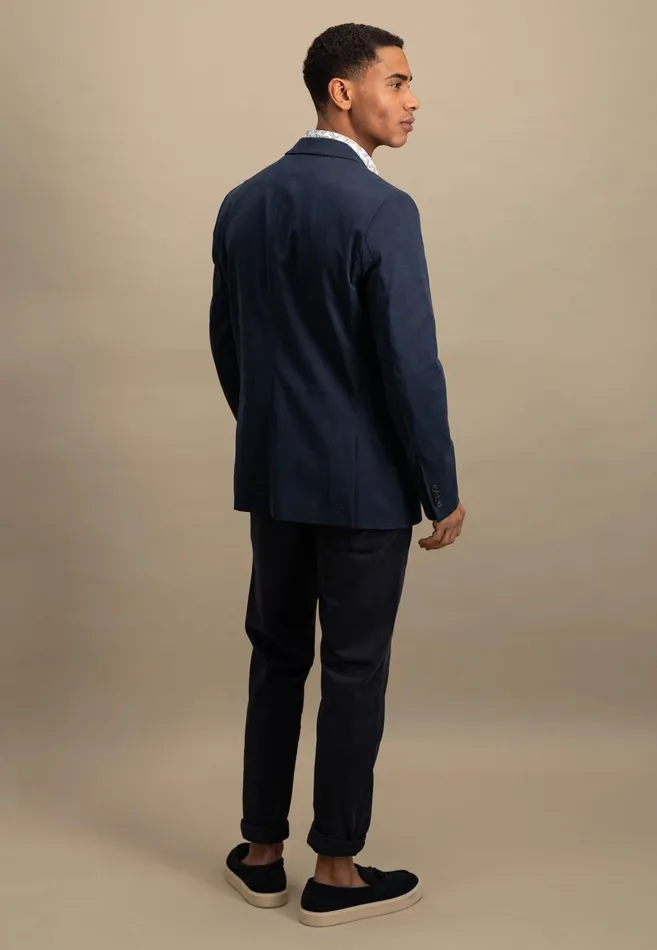 FYNCHHATTON Summer Jacket With A Subtle LogoTail Dark Navybeige Men Jackets and Coats