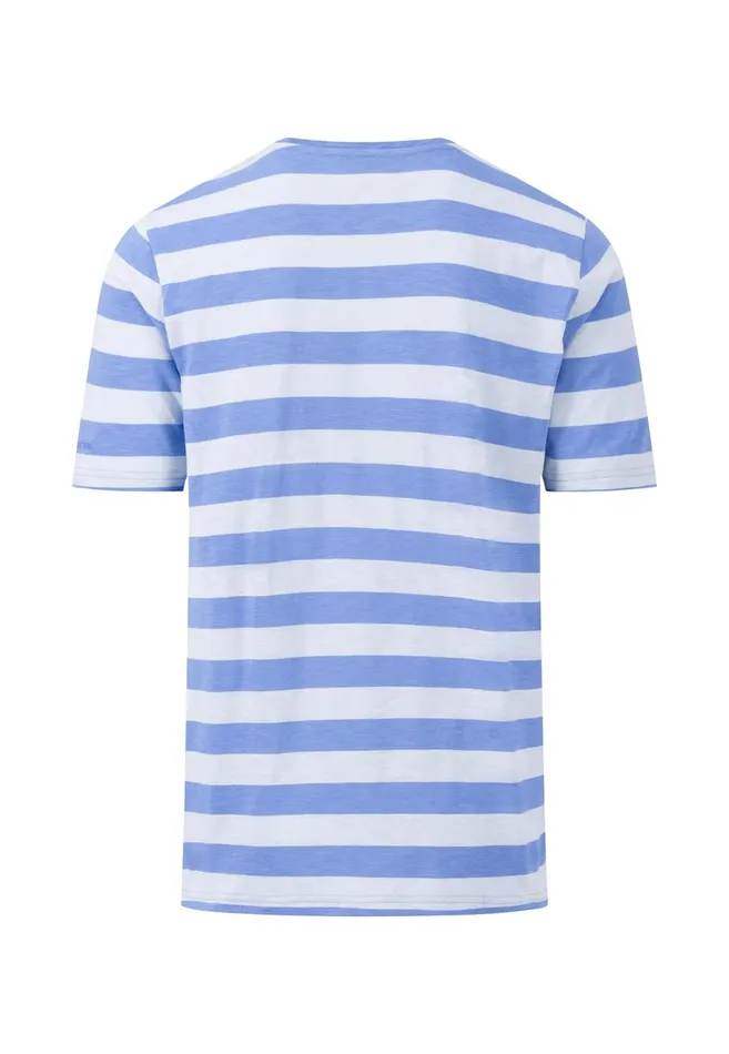 FYNCHHATTON Tshirt Made Of Cotton Jersey Dusty Olivecrystal Blue Men Tshirts