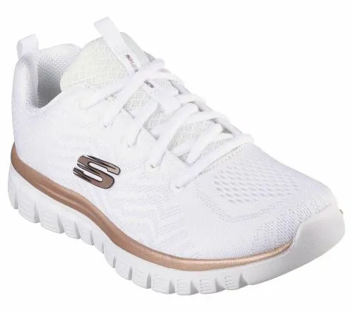 Graceful 8211 Get Connected White Rose Gold Women SKECHERS Lace Up