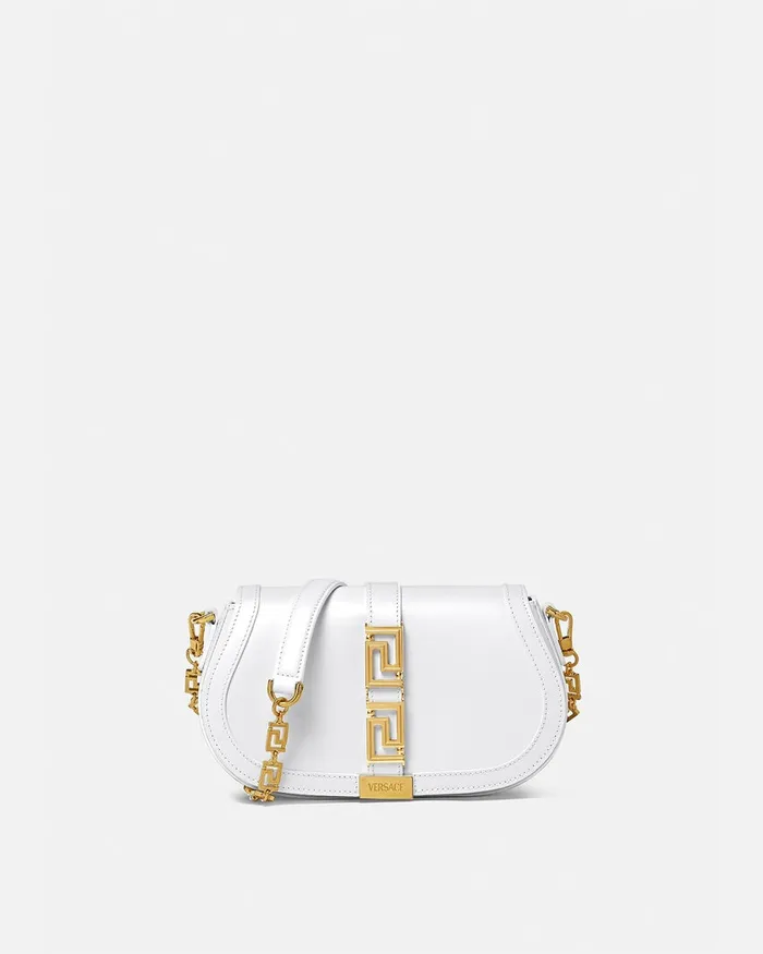 Greca Goddess Women Versace Greca Goddess Shoulder Bag White