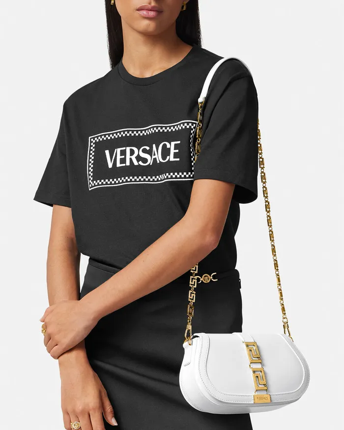 Greca Goddess Women Versace Greca Goddess Shoulder Bag White