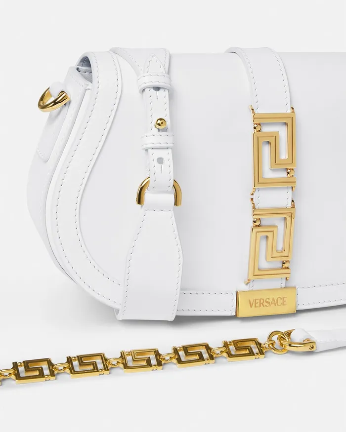 Greca Goddess Women Versace Greca Goddess Shoulder Bag White