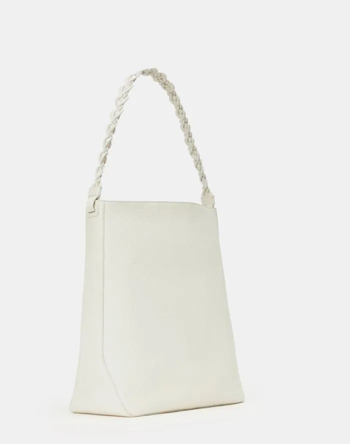 HandbagsAccessories Grained Calfskin Leather 8 Knot HoboLarge Parchment Lafayette 148 New York Leather Accessories