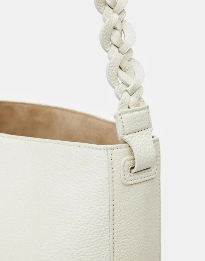 HandbagsAccessories Grained Calfskin Leather 8 Knot HoboLarge Parchment Lafayette 148 New York Leather Accessories