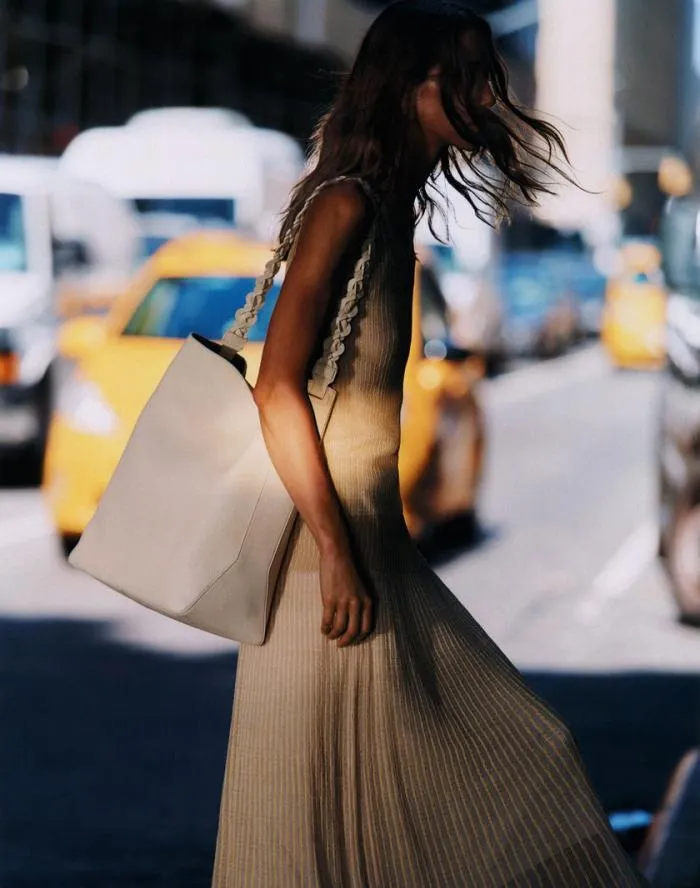 HandbagsAccessories Grained Calfskin Leather 8 Knot HoboLarge Parchment Lafayette 148 New York Leather Accessories