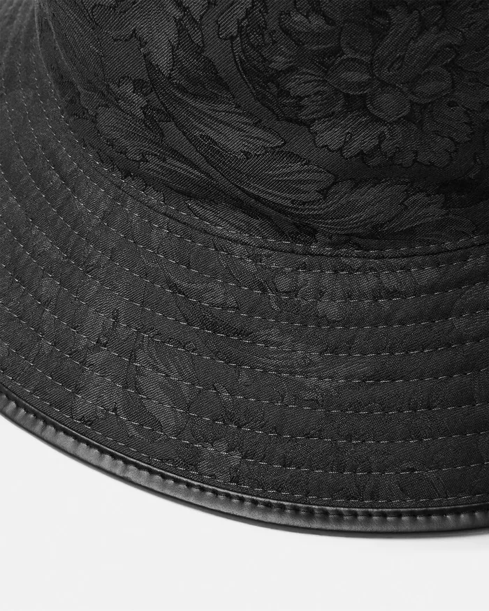 Hats and Caps WomenMen Versace Barocco Jacquard Bucket Hat Gray