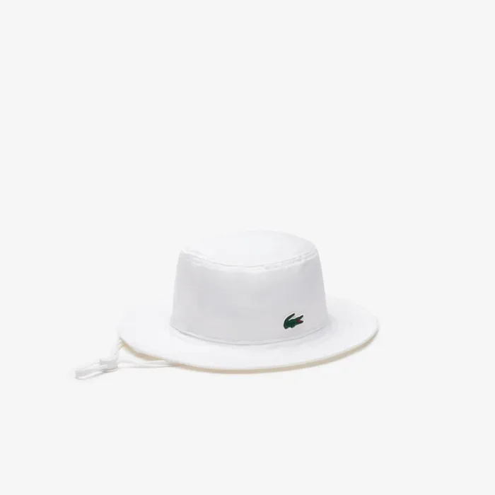 Hats WomenMen Lacoste Unisex Miami Open Edition Sport Bucket Hat White 001