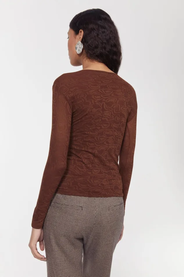 Henna Top Dark Brown Women Rodebjer Tops
