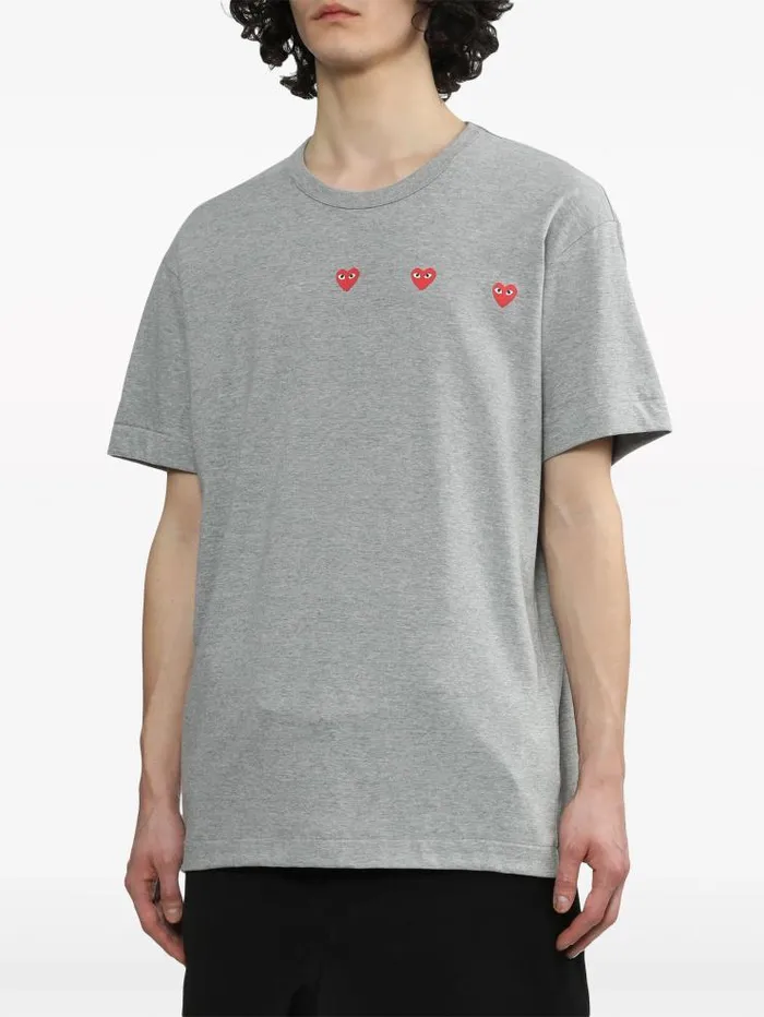 Henrik Vibskov Boutique 3 Heart Short Sleeve Tshirt 8211 Grey Men Tops