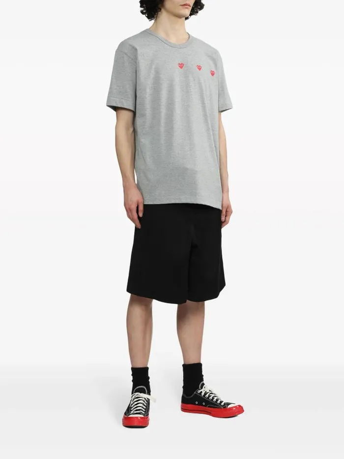 Henrik Vibskov Boutique 3 Heart Short Sleeve Tshirt 8211 Grey Men Tops