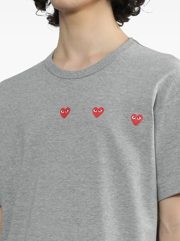 Henrik Vibskov Boutique 3 Heart Short Sleeve Tshirt 8211 Grey Men Tops