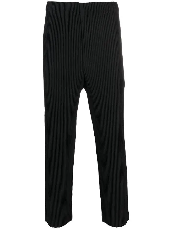 Henrik Vibskov Boutique AW23 Slim Fit Pleated Pants 8211 Black Men Suits and Blazers