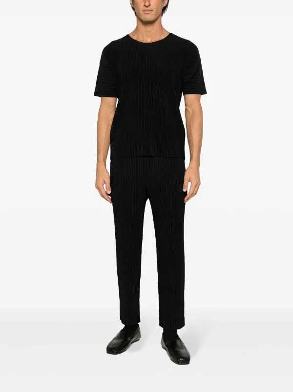 Henrik Vibskov Boutique AW23 Slim Fit Pleated Pants 8211 Black Men Suits and Blazers