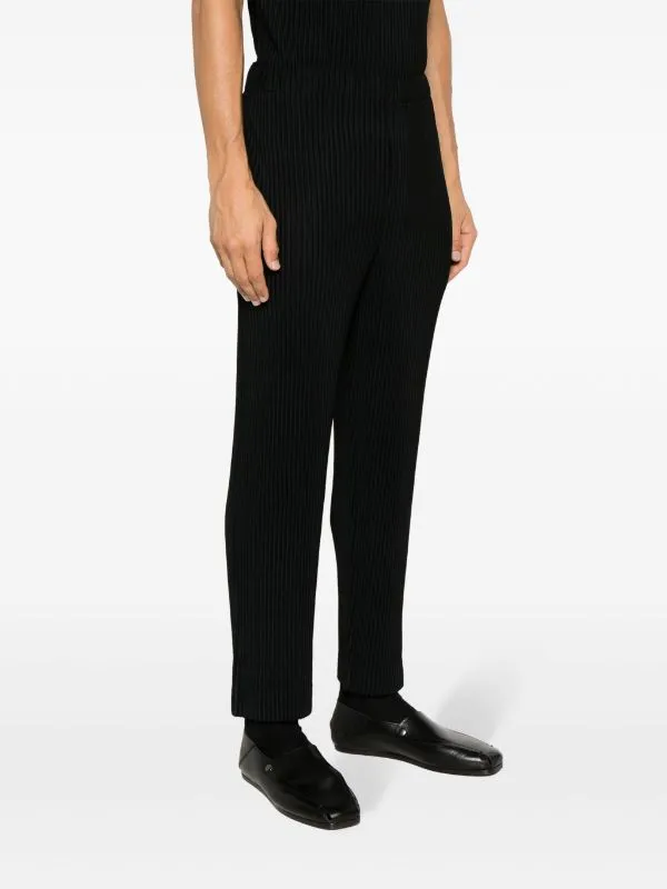 Henrik Vibskov Boutique AW23 Slim Fit Pleated Pants 8211 Black Men Suits and Blazers