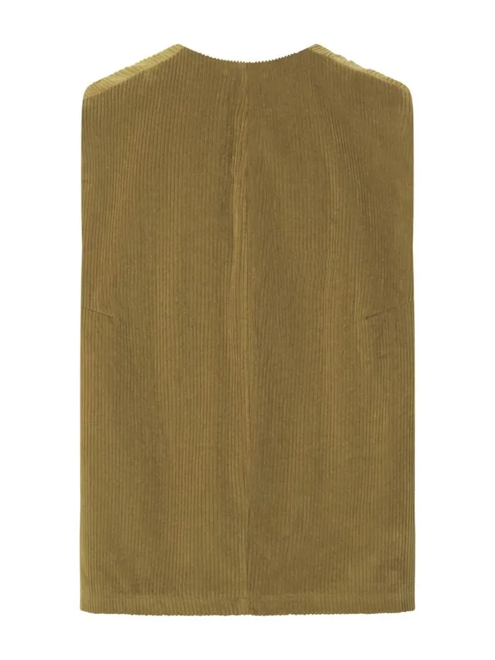 Henrik Vibskov Boutique Corduroy Vest 8211 Olive Women Tops