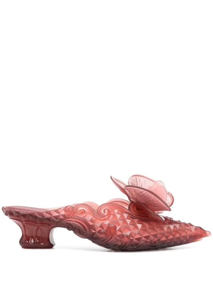Henrik Vibskov Boutique Court Shoe With Flower 8211 Red Women Sandals