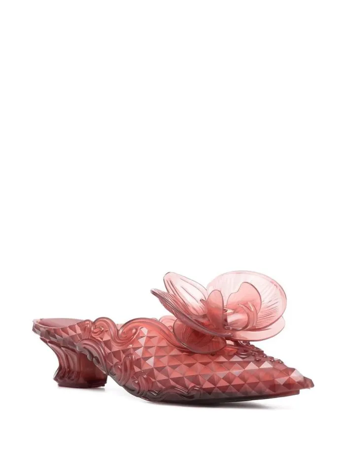 Henrik Vibskov Boutique Court Shoe With Flower 8211 Red Women Sandals