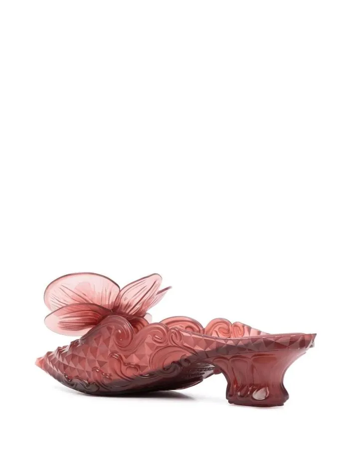 Henrik Vibskov Boutique Court Shoe With Flower 8211 Red Women Sandals
