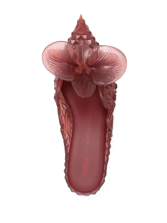 Henrik Vibskov Boutique Court Shoe With Flower 8211 Red Women Sandals