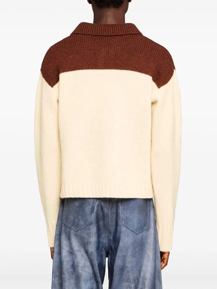 Henrik Vibskov Boutique House Polo Jumper 8211 Flax Men Knitwear