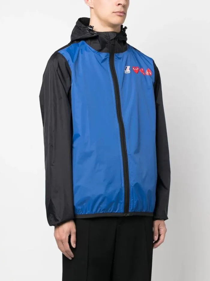 Henrik Vibskov Boutique KWay Double Colours Cagoule 8211 BlueBlack Men Jackets and Coats