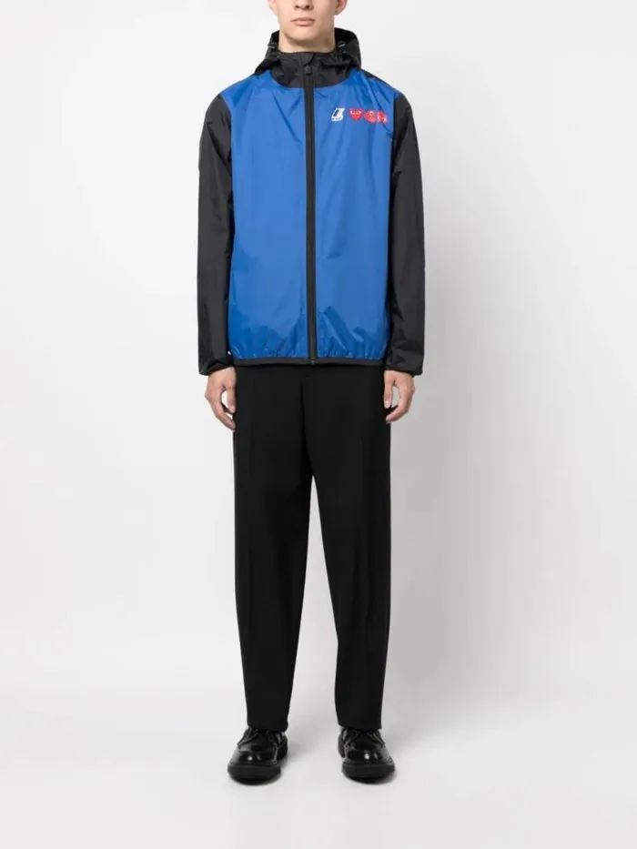 Henrik Vibskov Boutique KWay Double Colours Cagoule 8211 BlueBlack Men Jackets and Coats