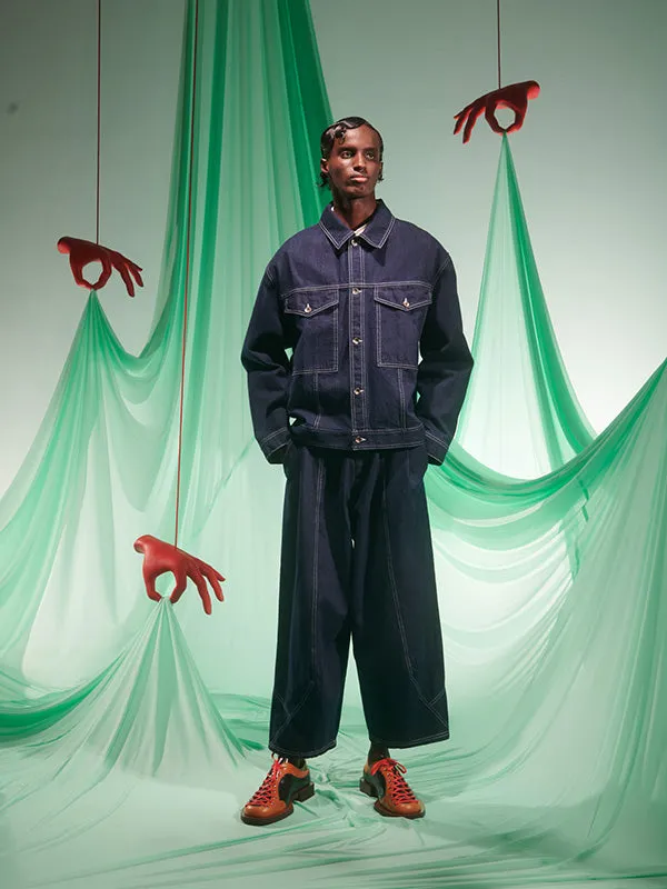 Henrik Vibskov Boutique Mojave Denim Pants 8211 Navy Denim Men Pants