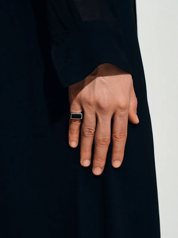 Henrik Vibskov Boutique Peaky Ring Polished Onyx Men Rings