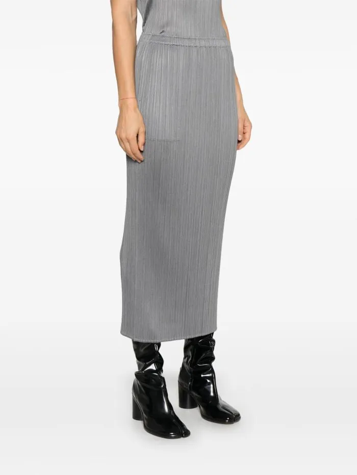 Henrik Vibskov Boutique Pleated Midi Skirt 8211 Gray Women Skirts and Shorts