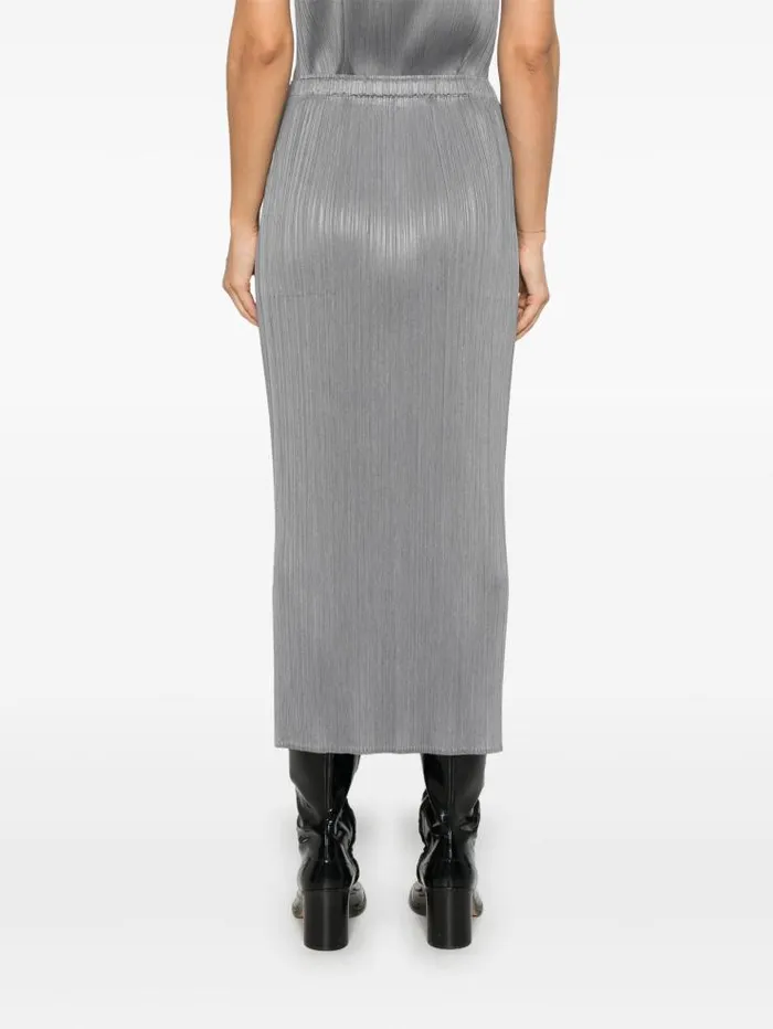 Henrik Vibskov Boutique Pleated Midi Skirt 8211 Gray Women Skirts and Shorts