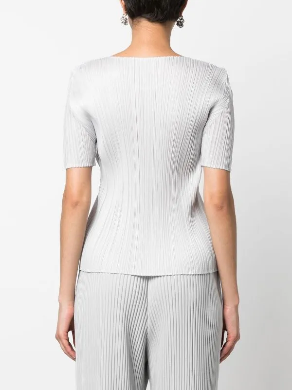 Henrik Vibskov Boutique SS23 Drop 2 Short Sleeve Top 8211 Light Grey Women Tops