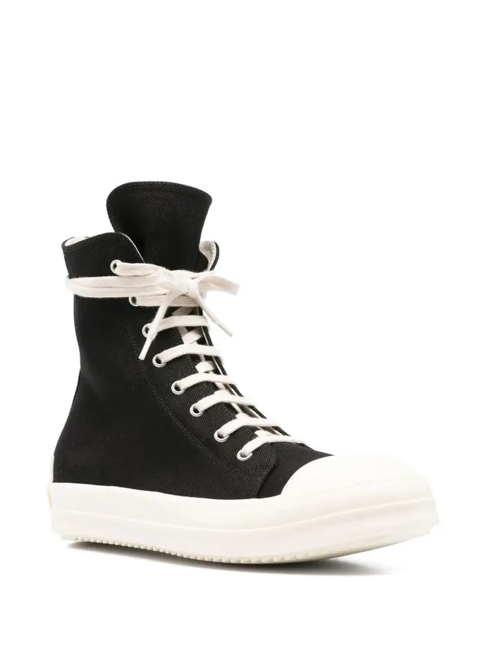 Henrik Vibskov Boutique SS25 Denim High Sneakers 8211 BlackMilkMilk Men Sneakers