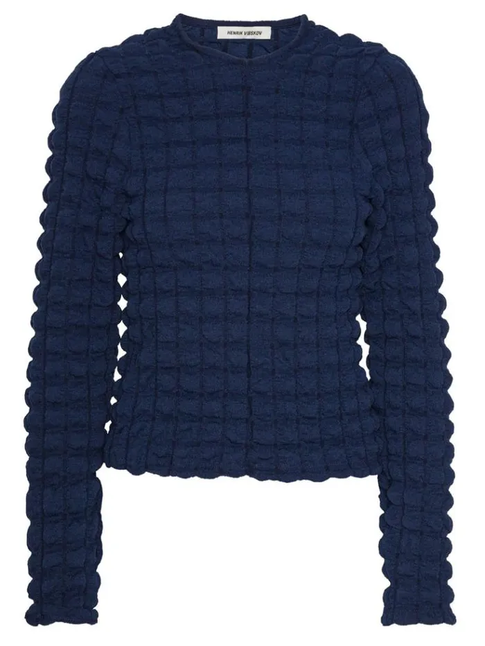 Henrik Vibskov Boutique Tie Blouse 8211 Midnight Blue Women Tops