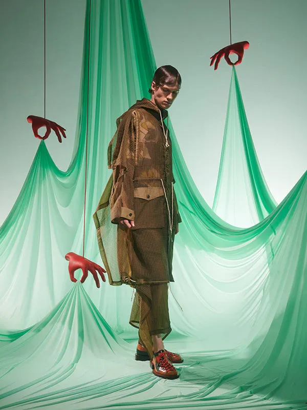 Henrik Vibskov Boutique Uncut Parka 8211 Military Olive Men Jackets and Coats