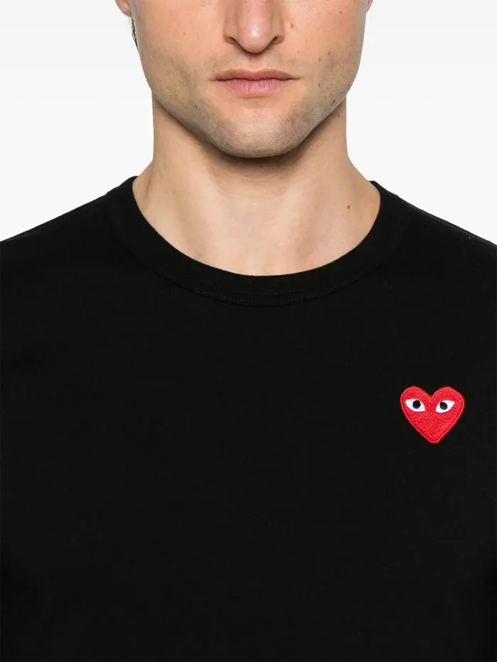 Henrik Vibskov Boutique Unisex Long Sleeve Tee Red Heart 8211 Black Men Tops