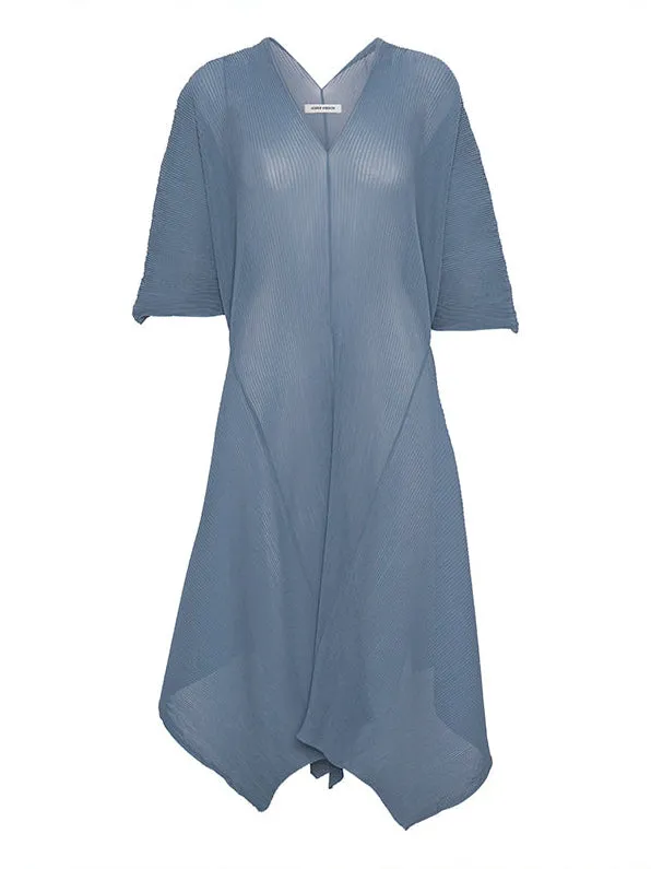 Henrik Vibskov Boutique Wrist Plisse Dress 8211 Stone Blue Women Dresses