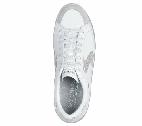 Hiland 8211 Quite Chic White Silver Women SKECHERS Lace Up