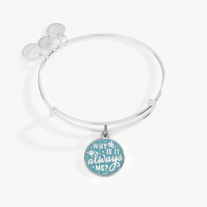 Iconic Women Alex And Ani Harry Potter Neville 039Why Is It Always Me039 Charm Bangle Bracelet Shiny Silver