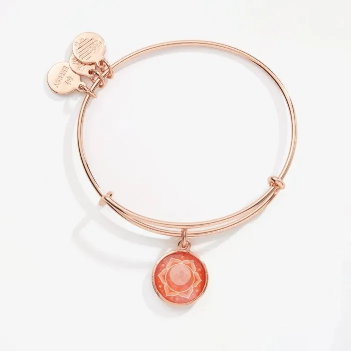 Iconic Women Alex And Ani Sacral Chakra Charm Bangle Bracelet Shiny Rose Gold Iconic Women Alex And Ani Sacral Chakra Charm Bangle Bracelet Shiny Rose Gold