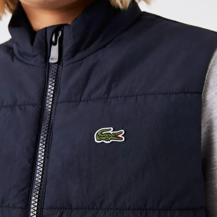 Jackets and Coats Kids Lacoste Kids039 WaterRepellent Vest Navy Blue 166