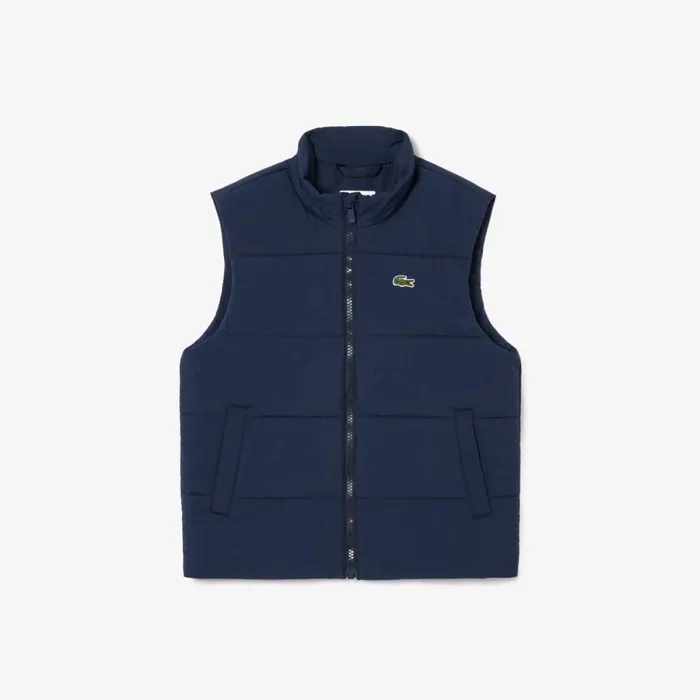 Jackets and Coats Kids Lacoste Kids039 WaterRepellent Vest Navy Blue 166