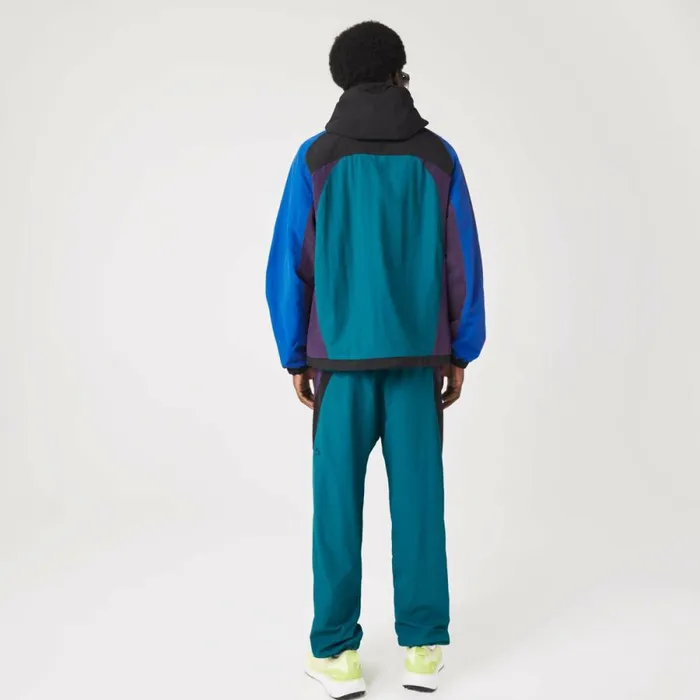 Jackets and Coats Men Lacoste Men039s Heritage Colorblock Jacket Green Blue Purple Black Tr4