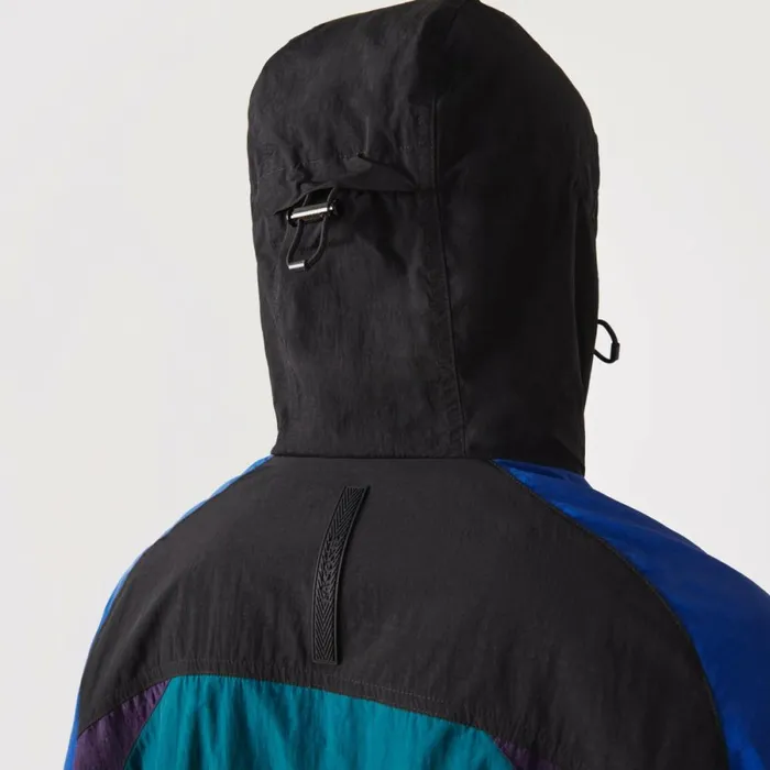 Jackets and Coats Men Lacoste Men039s Heritage Colorblock Jacket Green Blue Purple Black Tr4