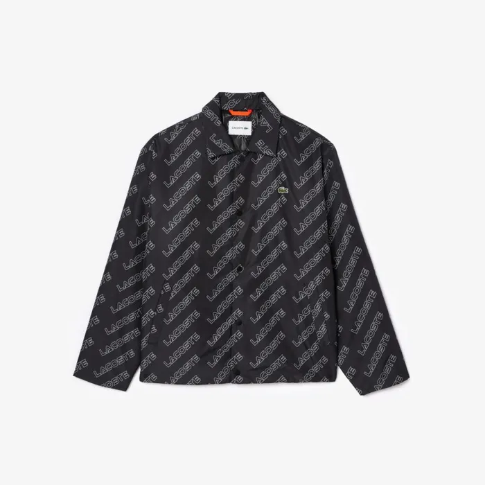 Jackets and Coats Men Lacoste Men039s HighNeck Graphic Print ZipUp Jacket Black 031 Jackets and Coats Men Lacoste Men039s HighNeck Graphic Print ZipUp Jacket Black 031