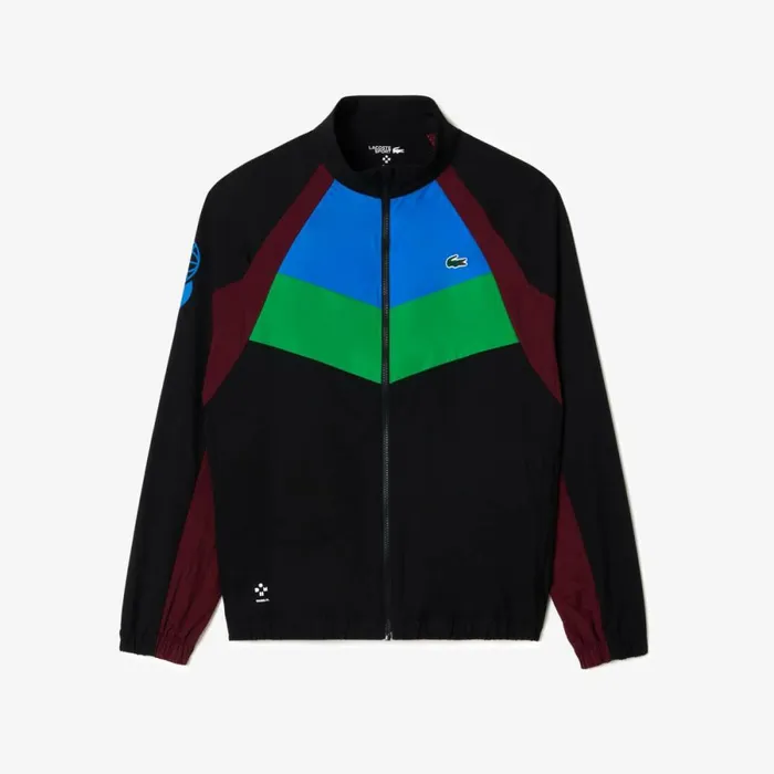Jackets and Coats Men Lacoste Men039s Lacoste Tennis X Daniil Medvedev Sweatsuit Black Blue Green Bordeaux Black Li3