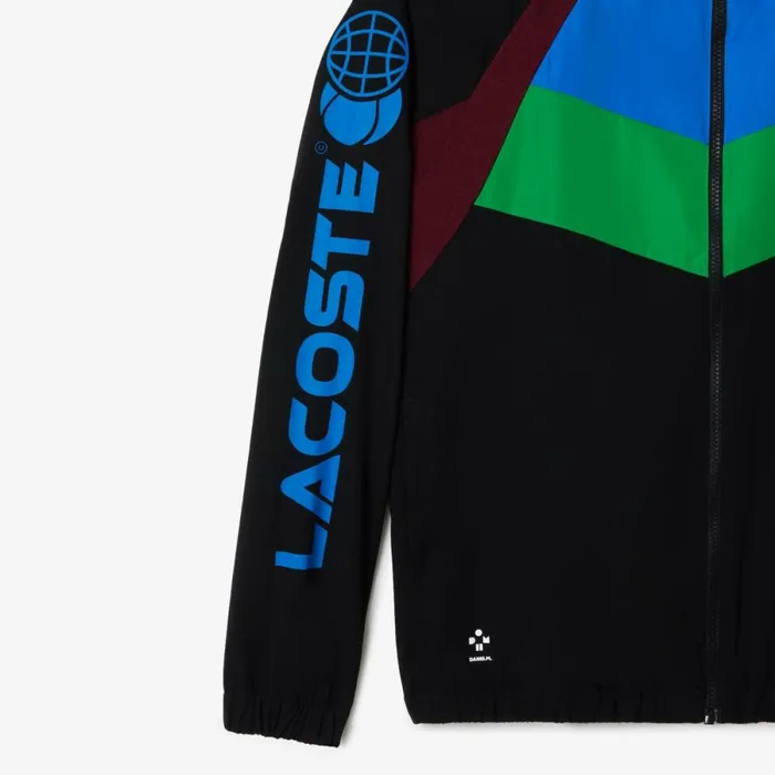 Jackets and Coats Men Lacoste Men039s Lacoste Tennis X Daniil Medvedev Sweatsuit Black Blue Green Bordeaux Black Li3