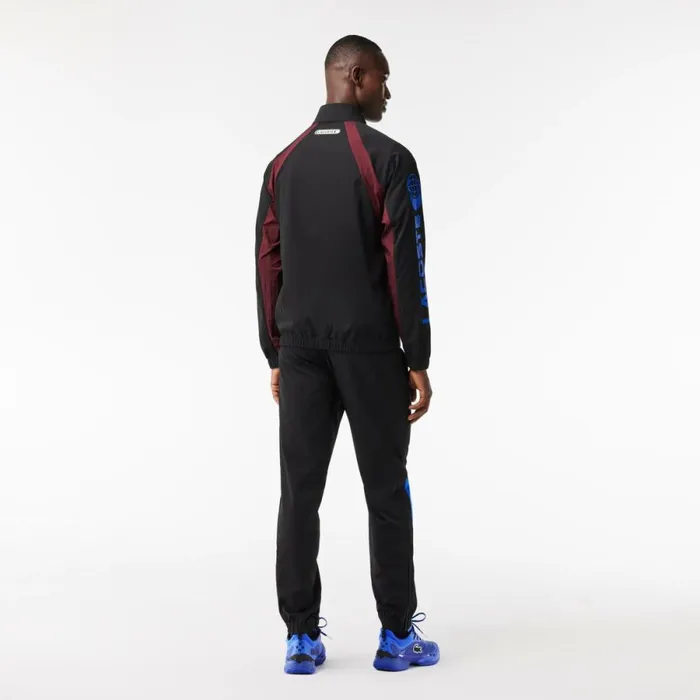 Jackets and Coats Men Lacoste Men039s Lacoste Tennis X Daniil Medvedev Sweatsuit Black Blue Green Bordeaux Black Li3
