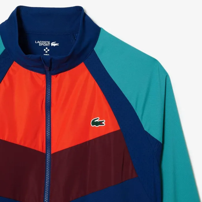 Jackets and Coats Men Lacoste Men039s Lacoste Tennis X Daniil Medvedev Sweatsuit Navy Blue Orange Bordeaux Blue Navy Blue Lif
